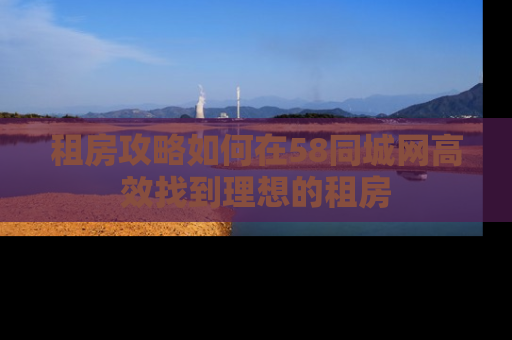租房攻略如何在58同城网高效找到理想的租房